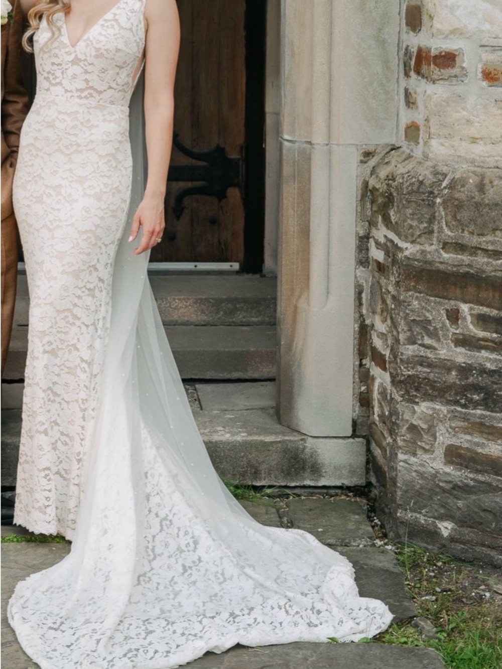 Ivory Lace Wedding Dress Lightly Used